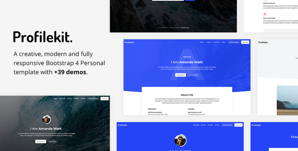 Profilekit - Bootstrap Portfolio Template