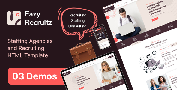 Easy Recruitz - Staffing Agencies and Job Seekers HTML Template
