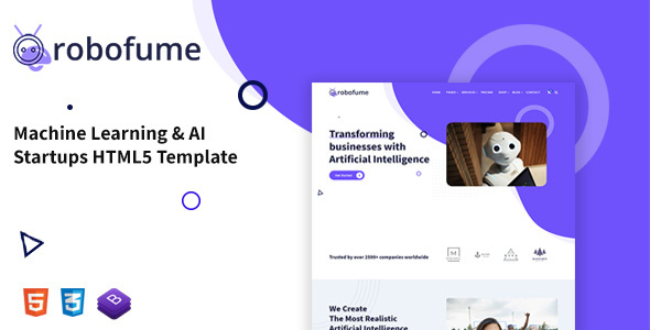 Robofume - Machine Learning & AI Startups HTML5 Template