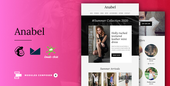Anabel - E-commerce Responsive Email for Fashion & Accessories with Online Builder