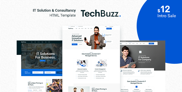 TechBuzz - Technology IT Solutions & Services HTML5 Template
