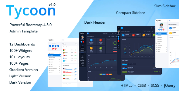 Tycoon - Bootstrap 4 Admin Template