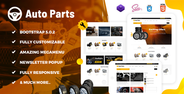 AutoParts - eStore HTML5 Bootstrap Template
