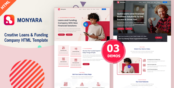 Monyara - Loans & Funding Company Template