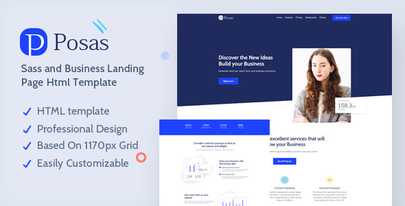 Posas - Saas Software Landing Page Template