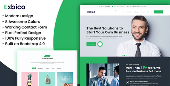 Exbico Bonik - Multipurpose Business & Digital Agency HTML Template