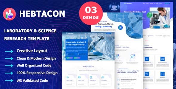 Hebtacon - Science Research & Laboratory Template