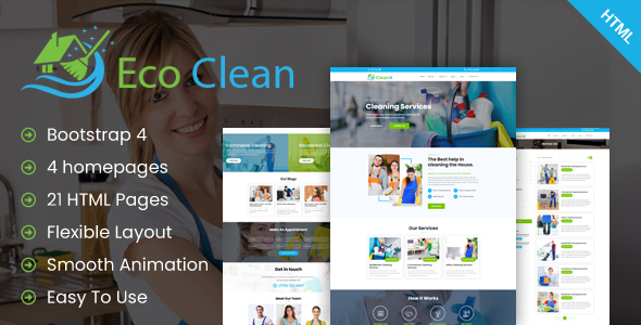 Eco Clean - Cleaning HTML Template