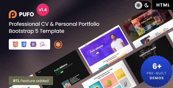 Pufo - CV Resume & Personal Portfolio Bootstrap 5 Template