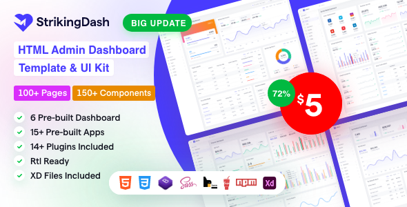 StrikingDash - HTML Admin Dashboard Template