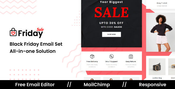 FridaySale - Responsive Email Template For Black Friday