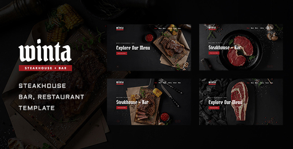 Winta - Steakhouse, Bar, Winery and Restaurant Template