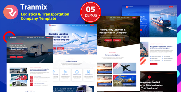 Tranmix - Logistics & Transportation Company Template