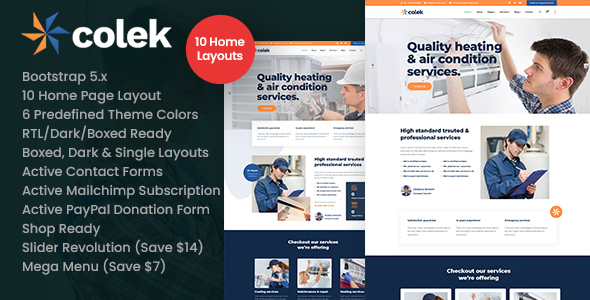 Colek - Air Conditioning Repair HTML Template
