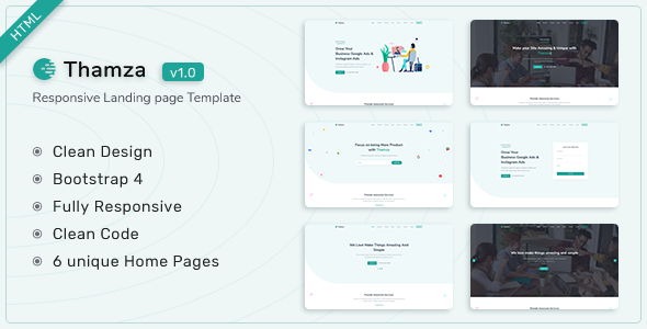Thamza - Responsive Landing Page Template
