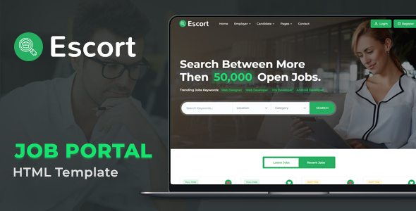 Escort - Job Portal HTML Template
