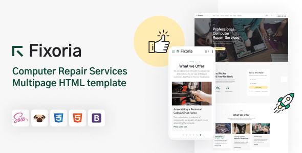 Fixoria - Computer Repair Services HTML5 Template