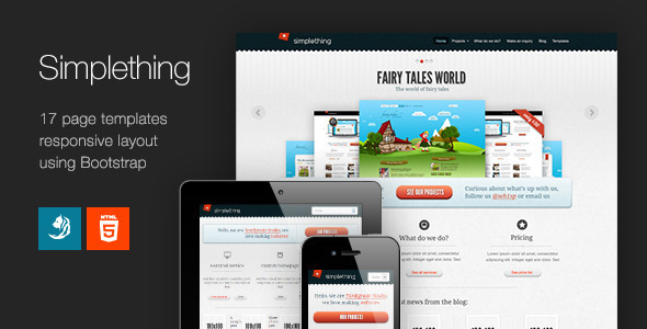 Simplething - a clean HTML template