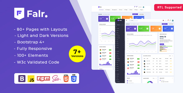 Falr - Bootstrap Admin Dashboard Template HTML