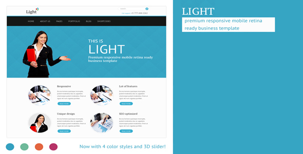 Light - Responsive Mobile Retina Ready Template
