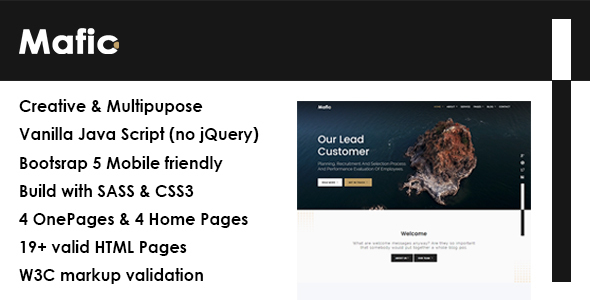 Mafio - Creative HTML Template