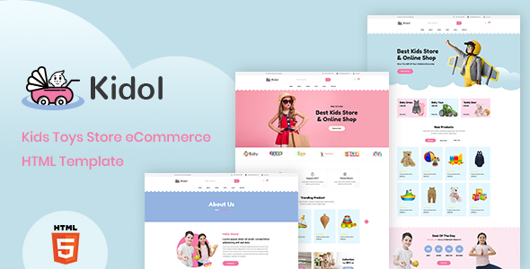 Kidol - Kids Toys Store eCommerce HTML Template