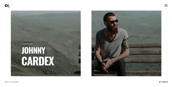 Cardex - One Page Portfolio Template