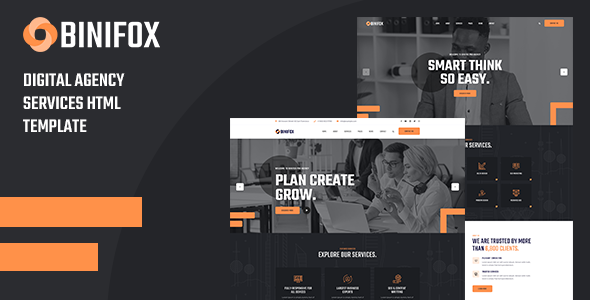 Binifox - Digital Agency Services HTML5 Template
