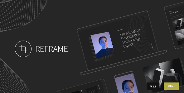 Reframe - Personal One Page Portfolio HTML Template