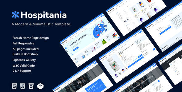 Hospitania - Pharmacy & Drug and Medical Store eCommerce HTML Template