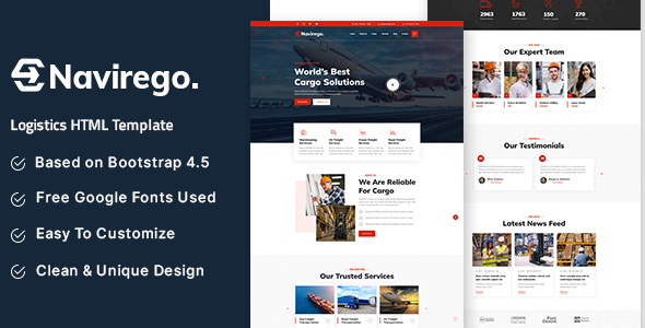 Navirego - Logistics HTML Template