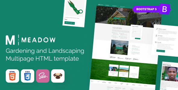 Meadow - Gardening, Lawn Care HTML5 Template