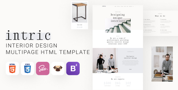Intric - Interior Design HTML5 Template