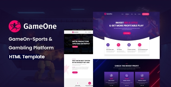GameOne - Sports & Betting Platform Html Template