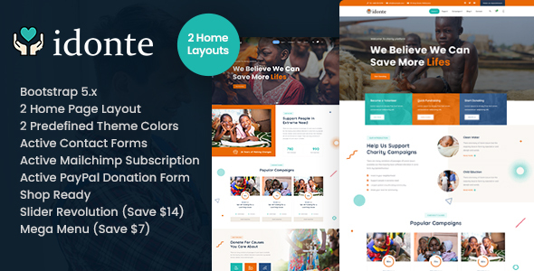iDonte - Charity NonProfit HTML Template