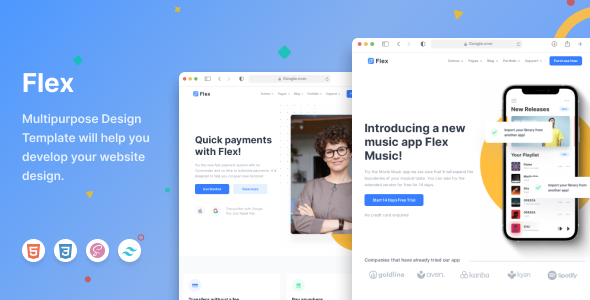 Flex - Modern & Multipurpose Tailwind Template