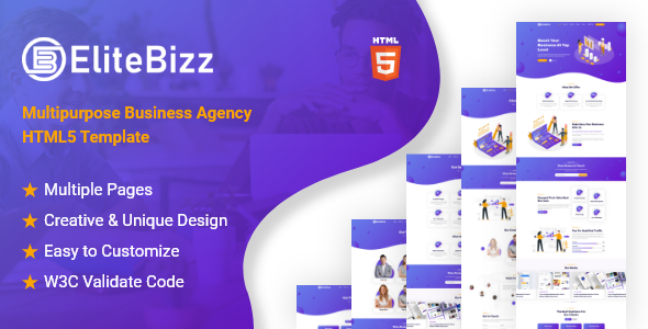 EliteBizz - Multipurpose Business Agency HTML5 Template