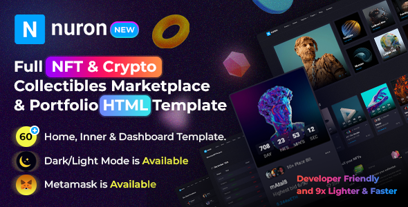 Nuron - NFT Marketplace HTML Template