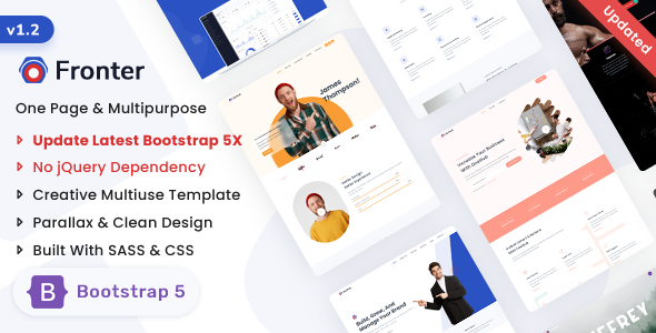 Fronter - One Page & Multipurpose Landing Page Template