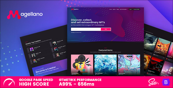 Magellano - NFT Marketplace HTML Template