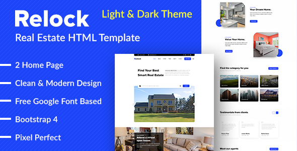 Relock - Creative Real Estate One Page HTML Template