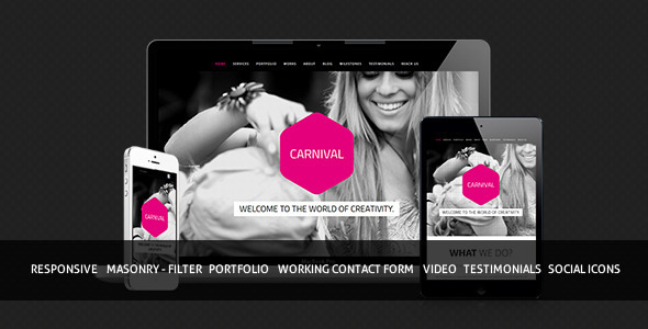 Carnival - Responsive Single Portfolio Template
