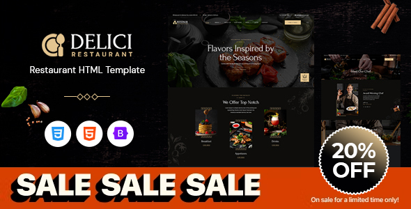 DELICI - Restaurant HTML Template