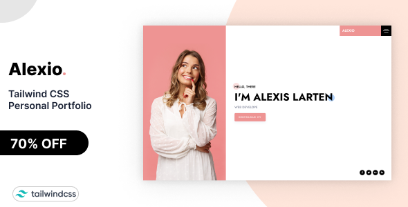 Alexio  – Tailwind CSS Personal Portfolio