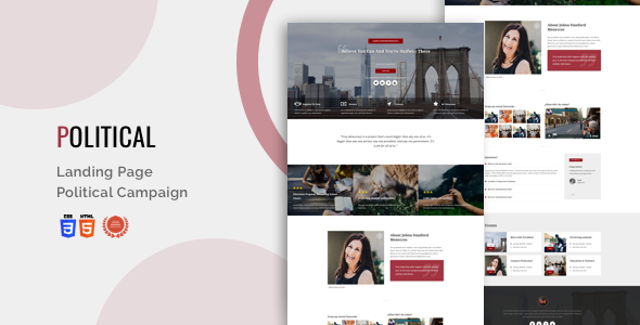 Political Candidate Html Landing Page