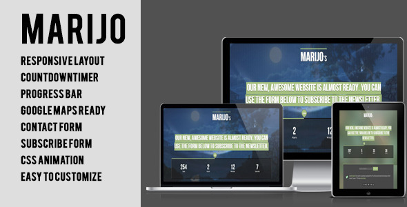 Marijo - Responsive Under Construction Template