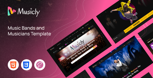 Musicly - Music Bands and Musicians HTML Template