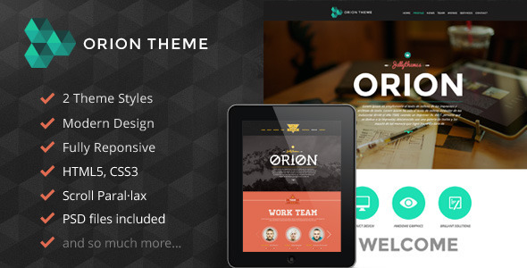 Orion Responsive Parallax One Page Portfolio