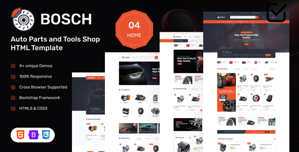 Bosch-AutoParts & Accessories HTML Template