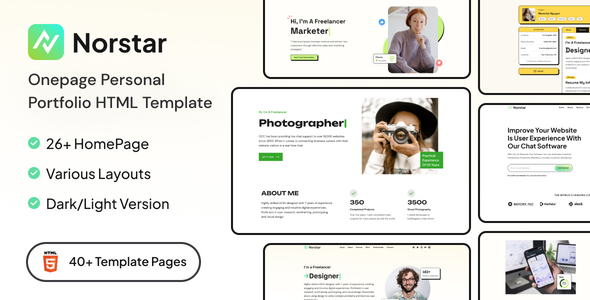 Norstar | Personal Portfolio HTML Template